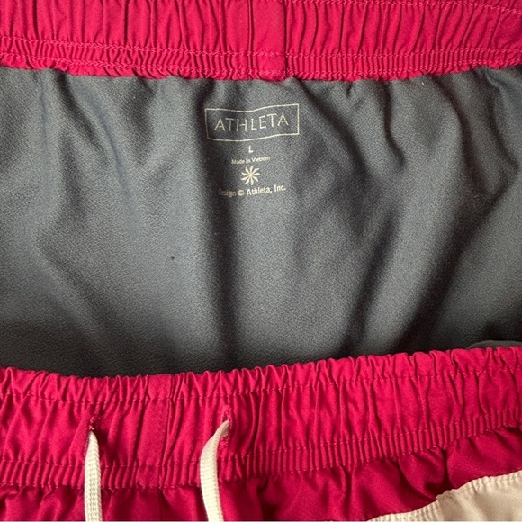 Athleta Women’s Pink and White Shorts Size Large Vintage Style Comfy Vintage - Picture 11 of 12